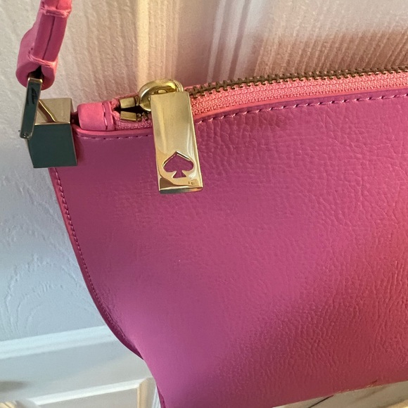Kate Spade Hot Pink Leather Crossbody Purse with Tassels - Picture 7 of 11